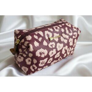 Stella & Dot Leopard Print Cosmetic Bag / Makeup Case